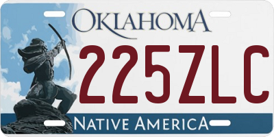 OK license plate 225ZLC