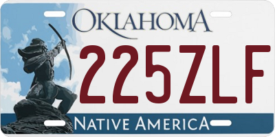 OK license plate 225ZLF