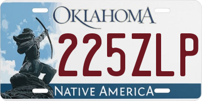 OK license plate 225ZLP