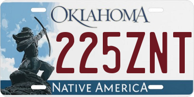 OK license plate 225ZNT