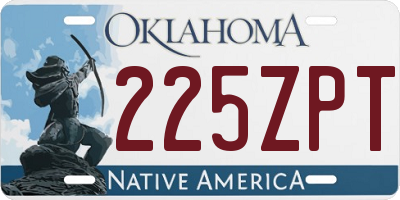 OK license plate 225ZPT