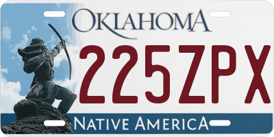 OK license plate 225ZPX