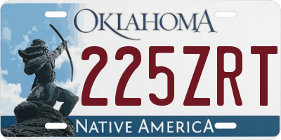 OK license plate 225ZRT