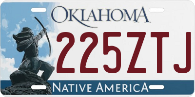 OK license plate 225ZTJ