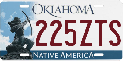 OK license plate 225ZTS