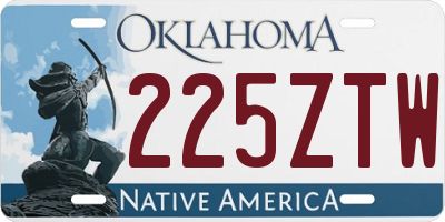 OK license plate 225ZTW