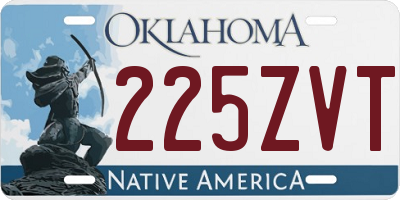 OK license plate 225ZVT