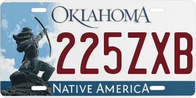 OK license plate 225ZXB