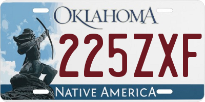 OK license plate 225ZXF