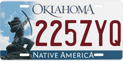 OK license plate 225ZYQ