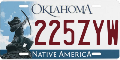 OK license plate 225ZYW