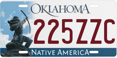 OK license plate 225ZZC