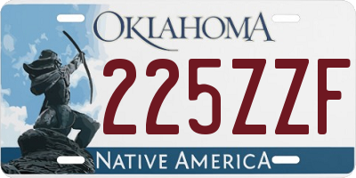 OK license plate 225ZZF