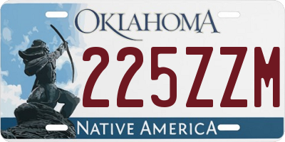 OK license plate 225ZZM