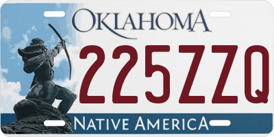 OK license plate 225ZZQ