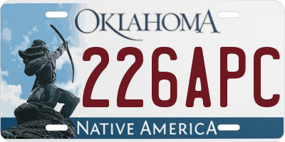 OK license plate 226APC
