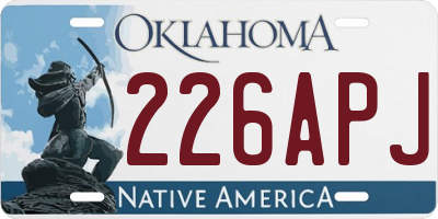 OK license plate 226APJ