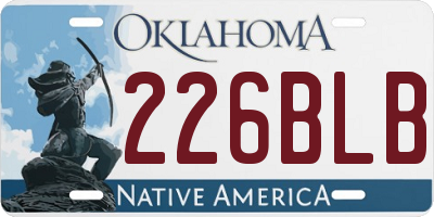 OK license plate 226BLB
