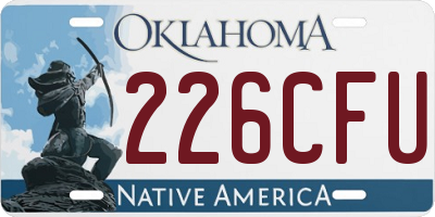 OK license plate 226CFU