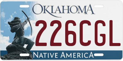OK license plate 226CGL