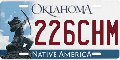 OK license plate 226CHM