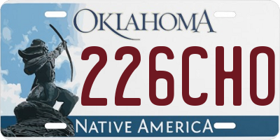 OK license plate 226CHO