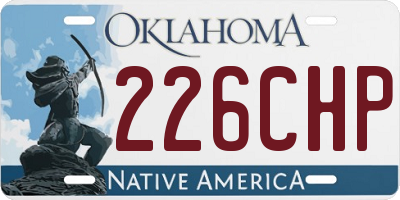 OK license plate 226CHP
