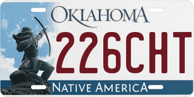 OK license plate 226CHT