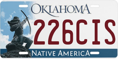 OK license plate 226CIS
