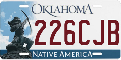 OK license plate 226CJB