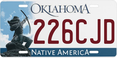 OK license plate 226CJD