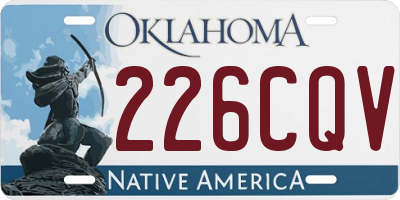 OK license plate 226CQV