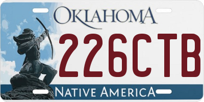 OK license plate 226CTB
