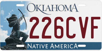 OK license plate 226CVF