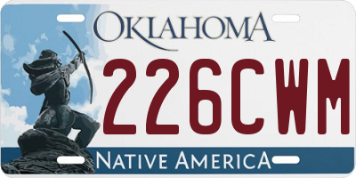 OK license plate 226CWM