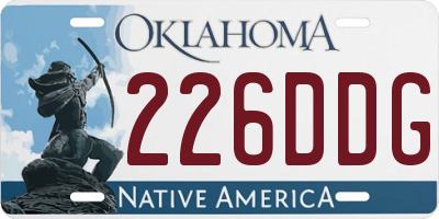 OK license plate 226DDG
