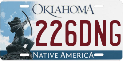 OK license plate 226DNG