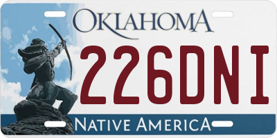OK license plate 226DNI