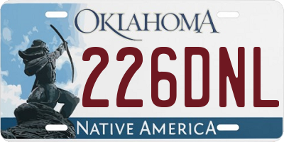 OK license plate 226DNL