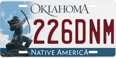OK license plate 226DNM
