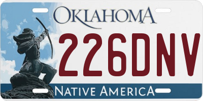 OK license plate 226DNV