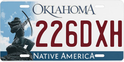OK license plate 226DXH