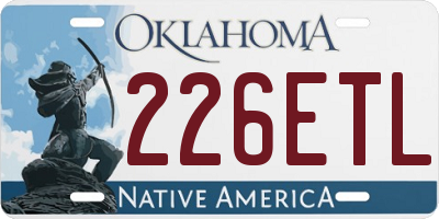OK license plate 226ETL