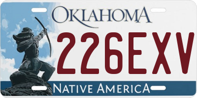 OK license plate 226EXV