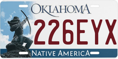 OK license plate 226EYX