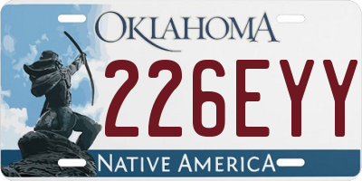OK license plate 226EYY
