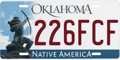 OK license plate 226FCF