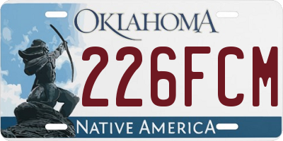 OK license plate 226FCM