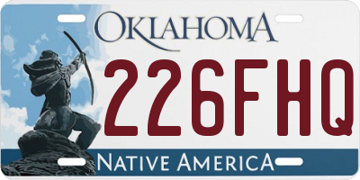 OK license plate 226FHQ