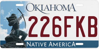 OK license plate 226FKB
